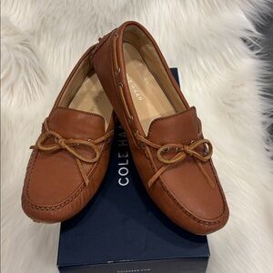 Cole Haan Garnet II Tan Leather driving mocs Moccasins 5.5